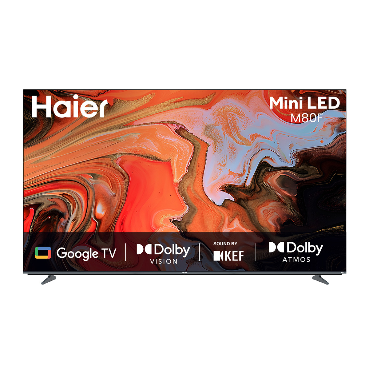 Haier M80F Series 164 cm (65") 4K Ultra HD Smart Mini LED Google TV with Sound by KEF (H65M80FUX)